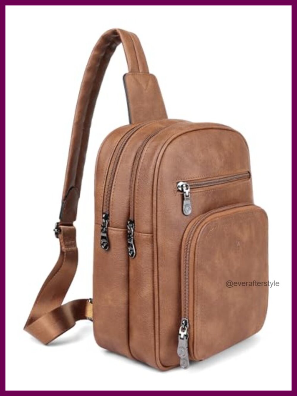 Faux PU Leather Sling Bag Crossbody Adjustable RFID Blocking Women